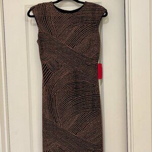 Vince Camuto Black and Gold Cocktail Dress Size 4